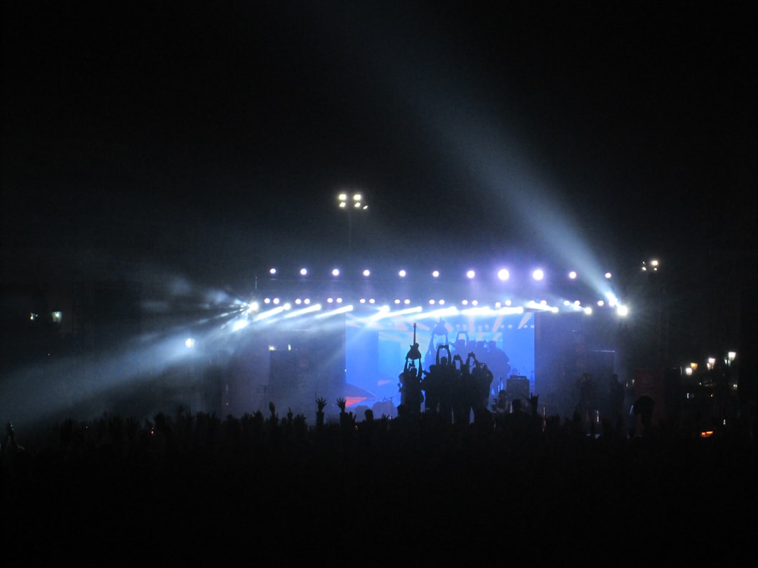 Stage truss lighting for music video and live performance production